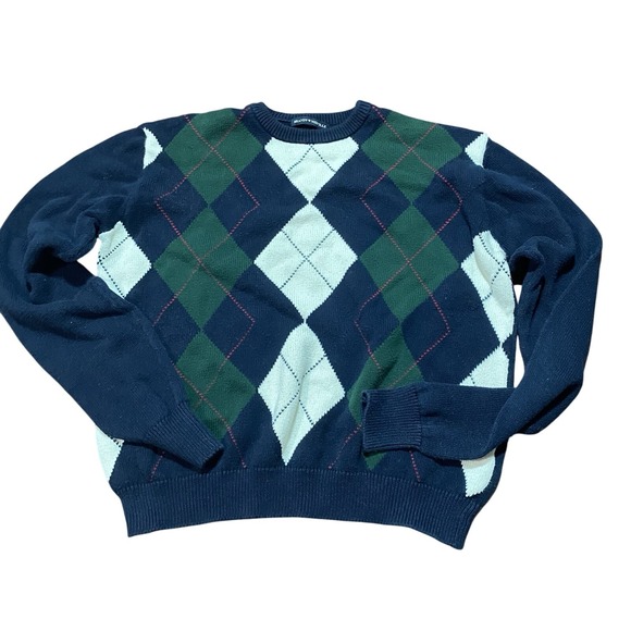Brandy Melville Sweaters - Brandy Melville John Galt Sweater Women's‎ One Size Blue Argyle Pullover